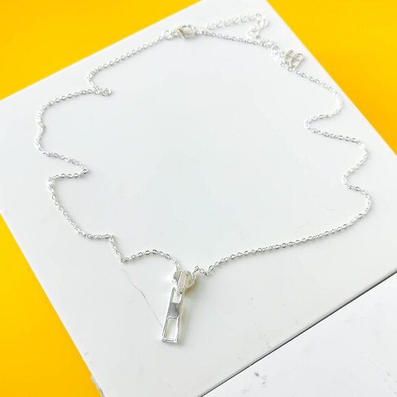 The Zip Silver Vermeil Necklace by Alicia Bonnie - Picture 2 of 3